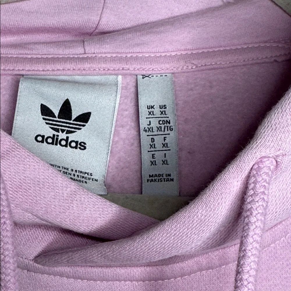 Adidas 3-Stripe Pink Hoodie Size Extra Large - Picture 5 of 5